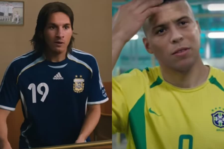 Lionel Messi de 2006 e Ronaldo de 2002 nas novas propagandas