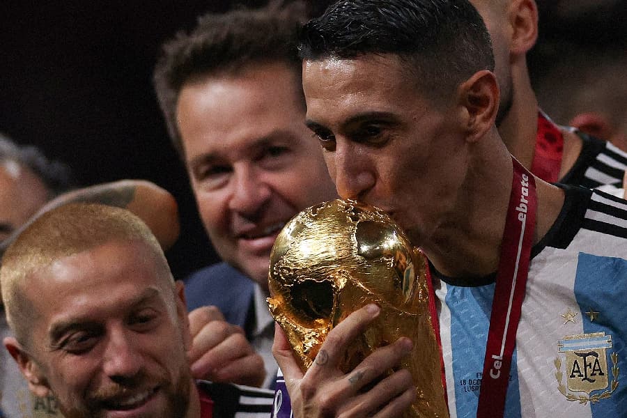 Di María, autor do segundo gol na final e decisivo para o terceiro título argentino -