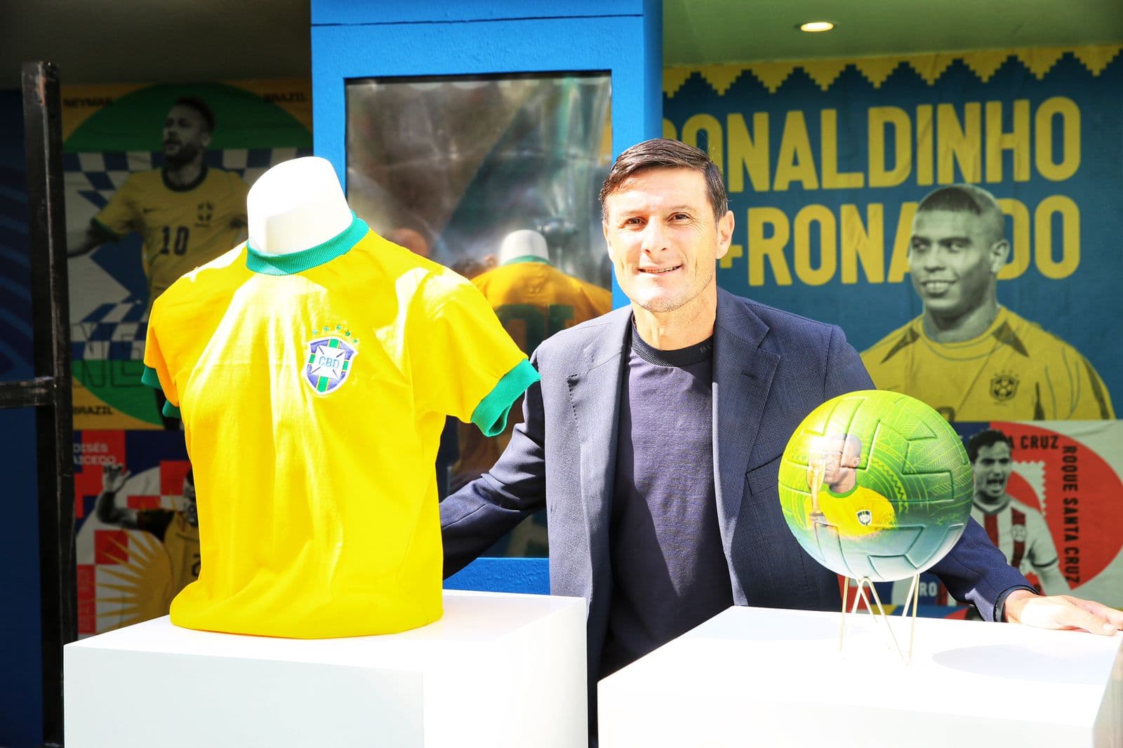 O argentino Javier Zanetti durante evento na Casa Conmebol