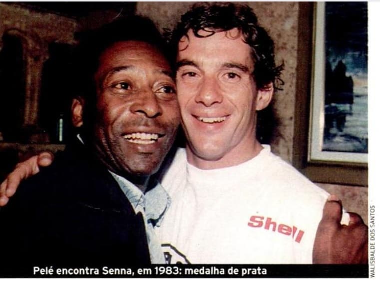 Senna e Pelé em encontro relembrado por PLACAR