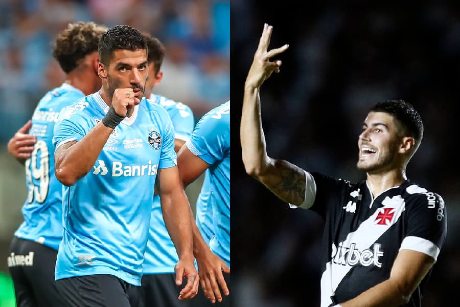 Luís Suárez, do Grêmio, e Pedro Raúl, do Vasco