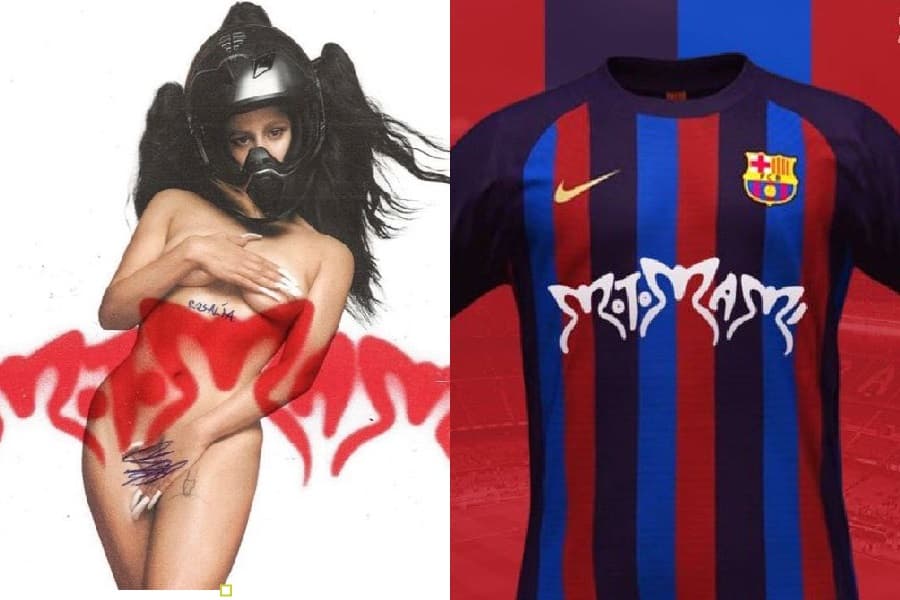 Álbum de Rosalía e uma versão da camisa feita pelo diário Sport