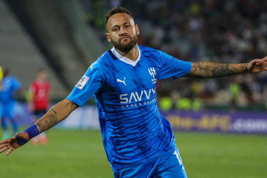 Neymar fez o primeiro gol em cinco jogos pelo Hilal - Atta Kenare/AFP