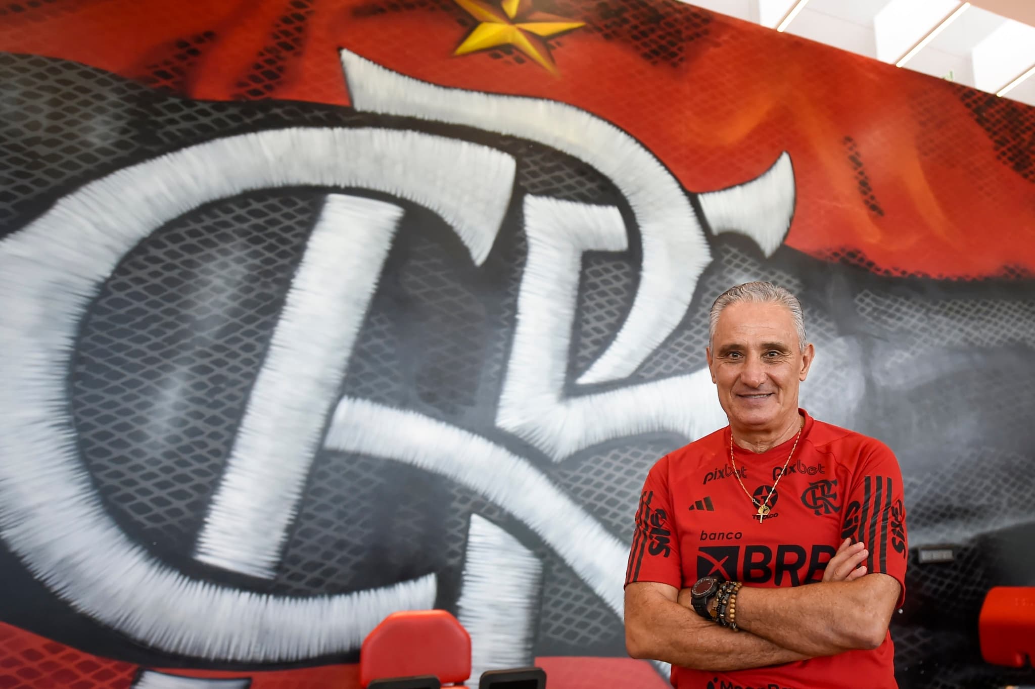 Tite foi apresentado nesta terça como técnico do Flamengo - Marcelo Cortes/CRF