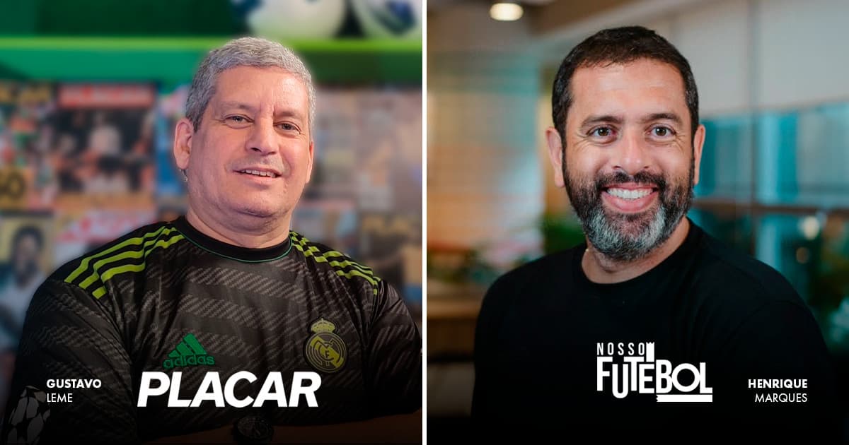 Gustavo Leme, da PLACAR, e Henrique Marques, do Nosso Futebol - Divulgação