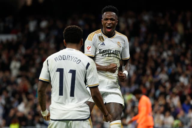 Vini Jr marca duas vezes, Rodrygo deixa o seu e Real Madrid goleia Valencia - Mariscal/EFE