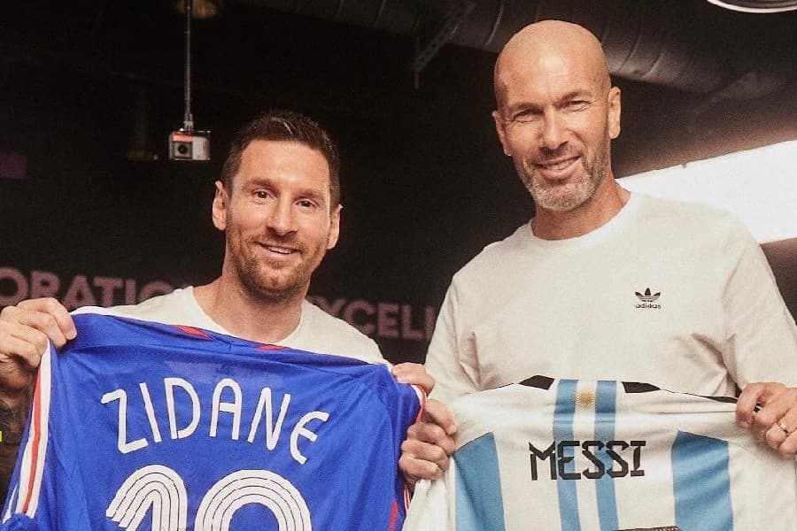Messi e Zidane trocaram camisas de Argentina e França - Adidas/Divulgação