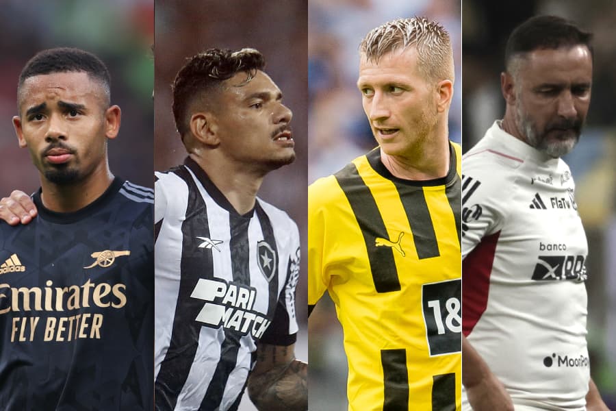 Arsenal, Botafogo, Dortmund e Flamengo marcaram as pipocadas do ano - Montagem sobre AFP e Divulgação