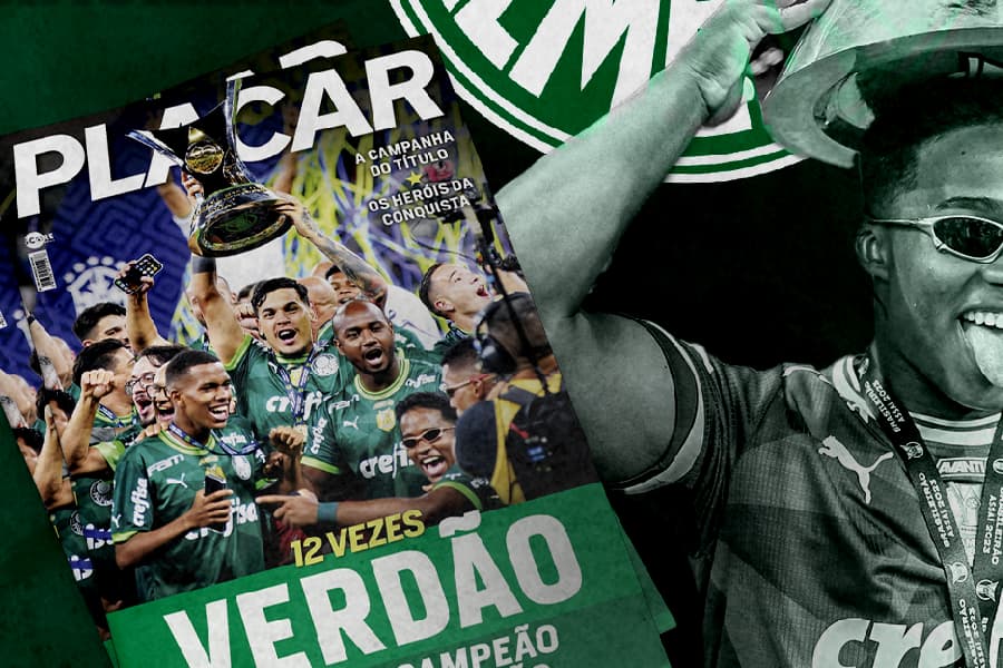 Pôster do Palmeiras, campeão brasileiro de 2023 - PLACAR