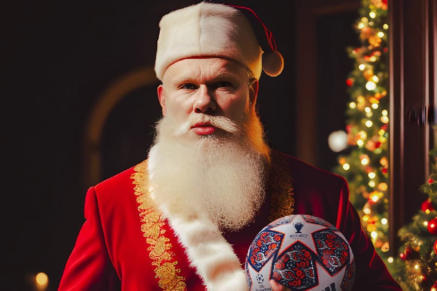 Erling Haaland vestido de Papai Noel - Reprodução/Twitter
