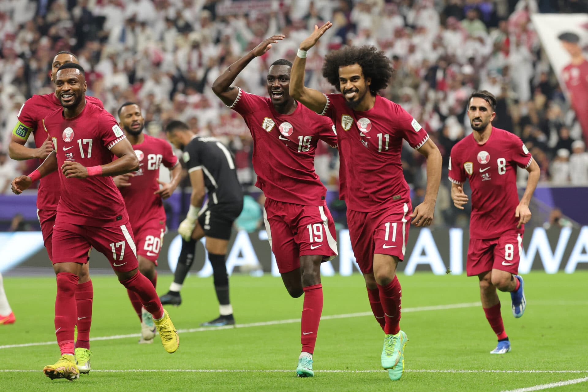 Seleção catari, anfitriã do torneio, é bicampeã asiática - Giuseppe CACACE / AFP