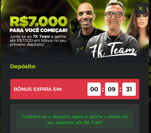 bônus da bet7k