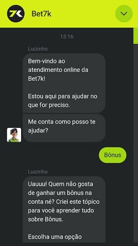 atendimento ao cliente bet7k