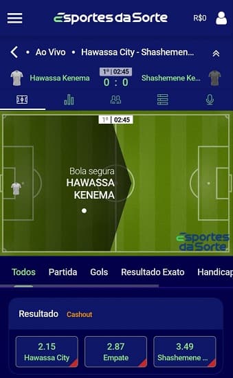 aposta ao vivo na Esportes da Sorte