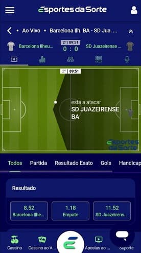 acompanhamento ao vivo da esporte da sorte