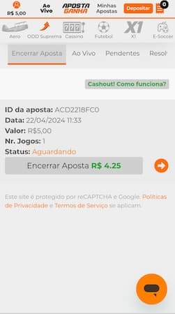 como fazer cash out na Aposta Ganha