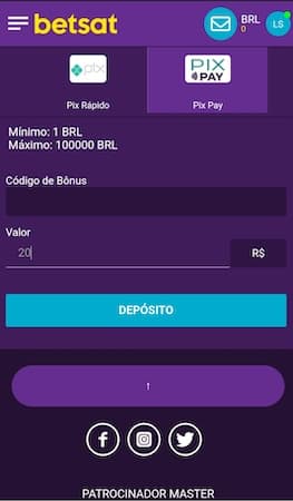 como fazer depósito na Betsat