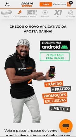 página inicial do Aposta Ganha