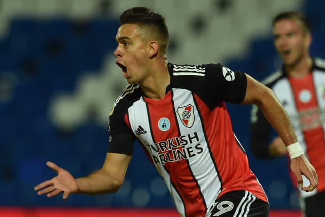 Atualmente no Inter, Borré ficou de 2017 a 2021 no River - Divulgação/Clube Atlético Riber Plate