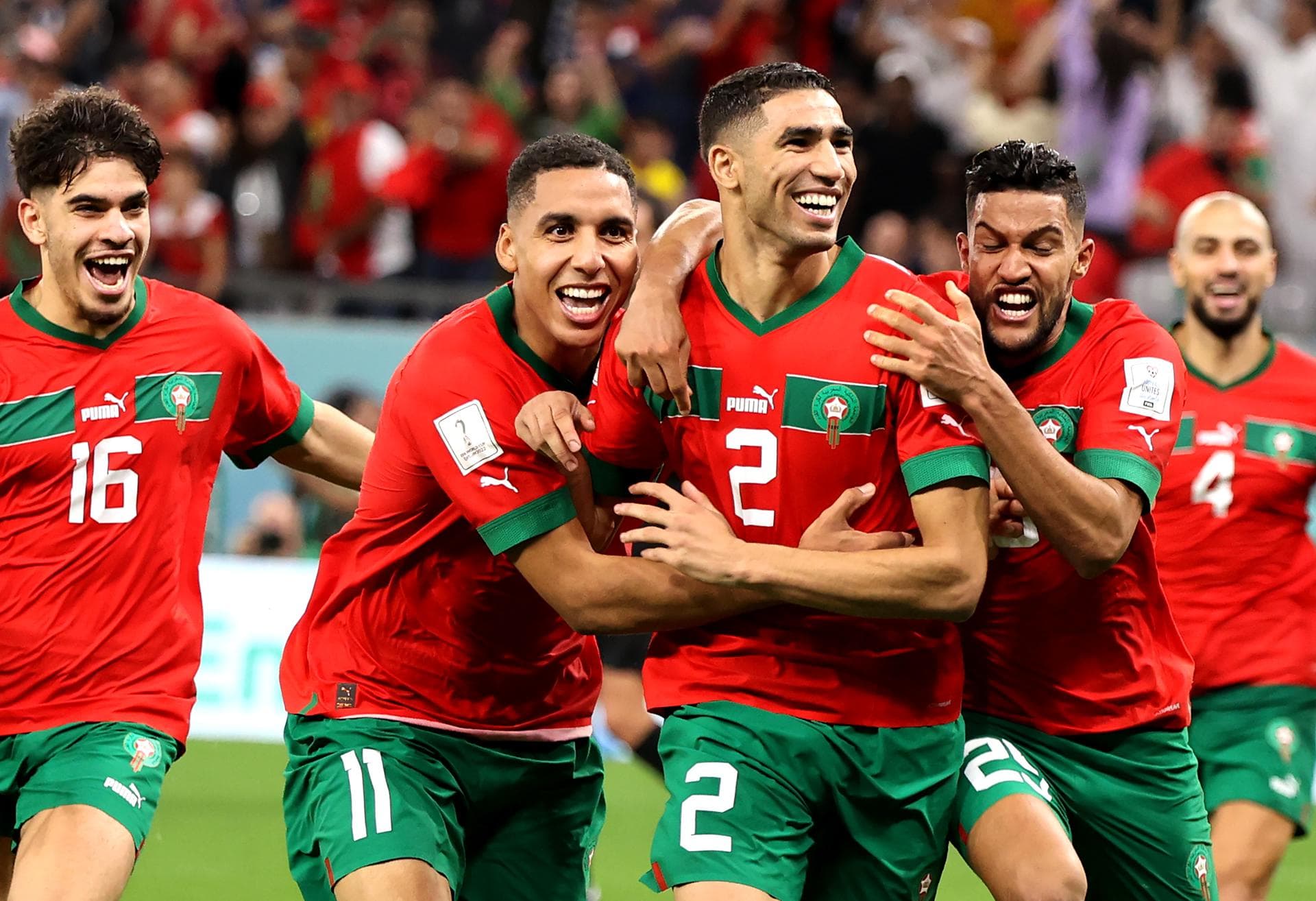 Hakimi comemora classificação de Marrocos na Copa do Mundo - EFE/EPA/Mohamed Messara