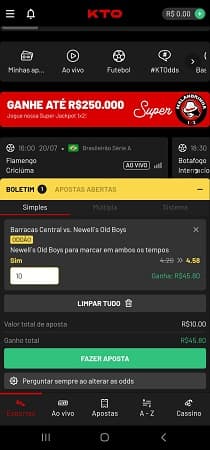 app kto apostas