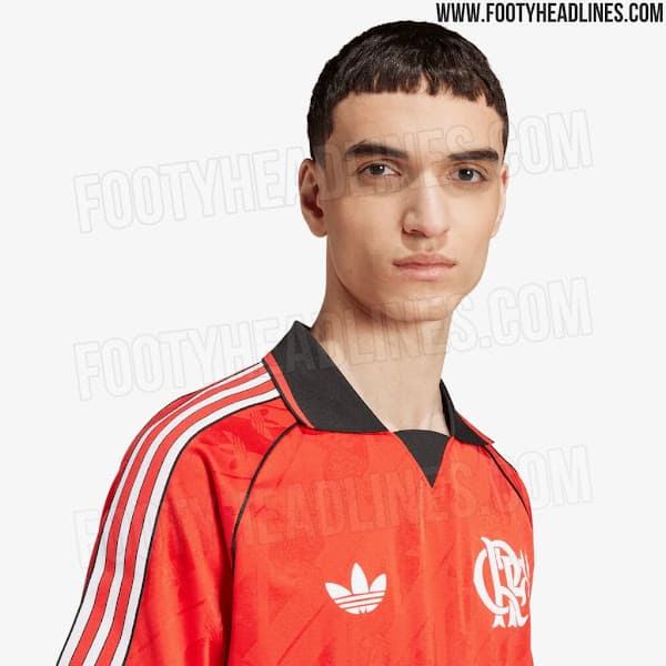 Flamengo, camisa retrô, uniforme 3 - Reprodução/FootyHeadlines
