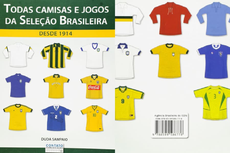 Todas camisas e jogos da seleção brasileira, capa livro - Divulgação