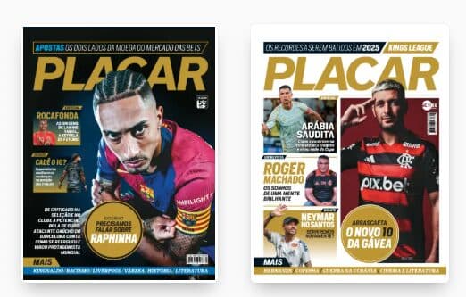 Edições digitais já disponíveis no Clube Placar