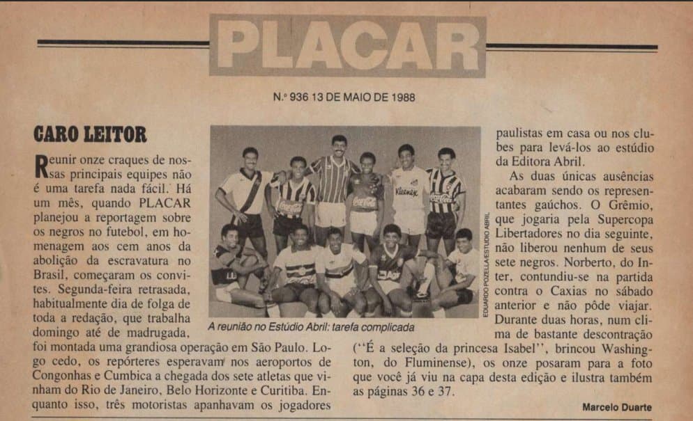 Carta ao Leitor da PLACAR de 13 de maio de 1988