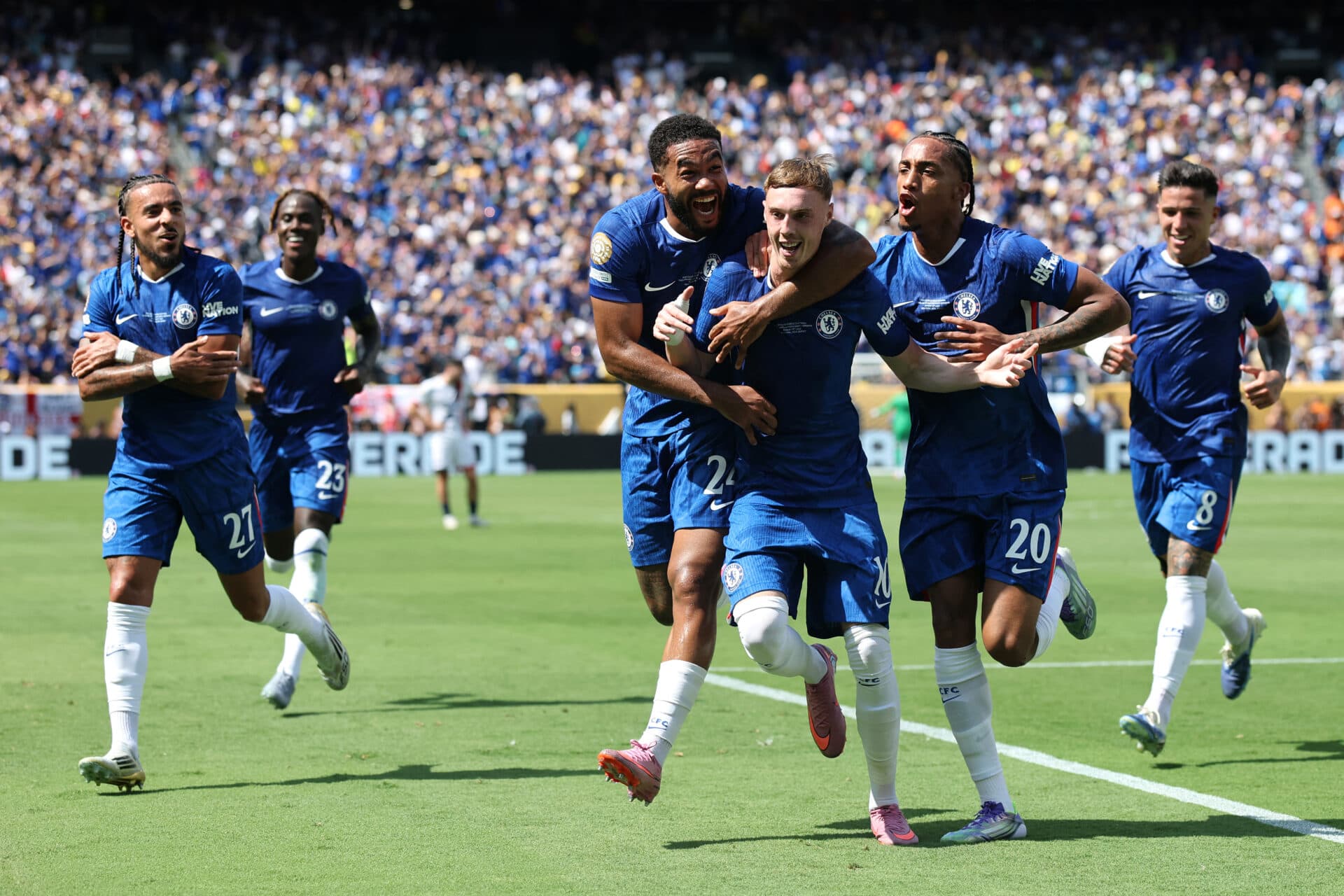 Cole Palmer e João Pedro brilharam na decisão do Mundial pelo Chelsea - ALEX GRIMM/AFP