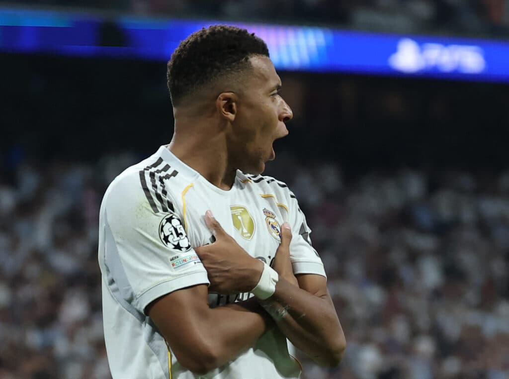 Mbappé marcou o sexto gol em cinco partidas pelo Real Madrid nesta temporada - Thomas Coex/AFP