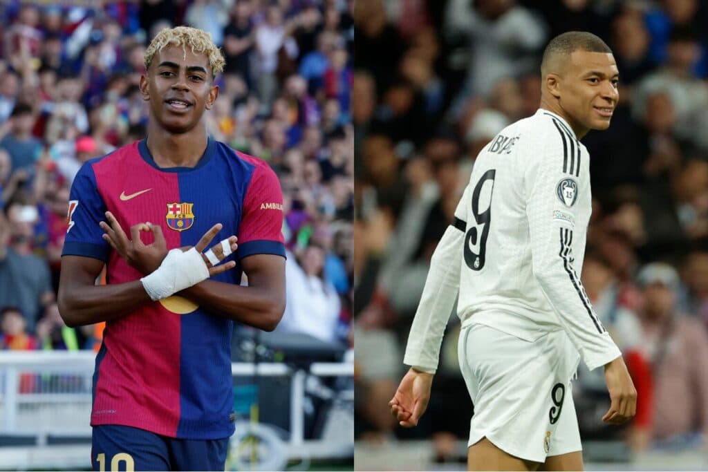 Yamal é favorito à Bola de Ouro e Mbappé ausência pelo Real Madrid - Montagem / EFE