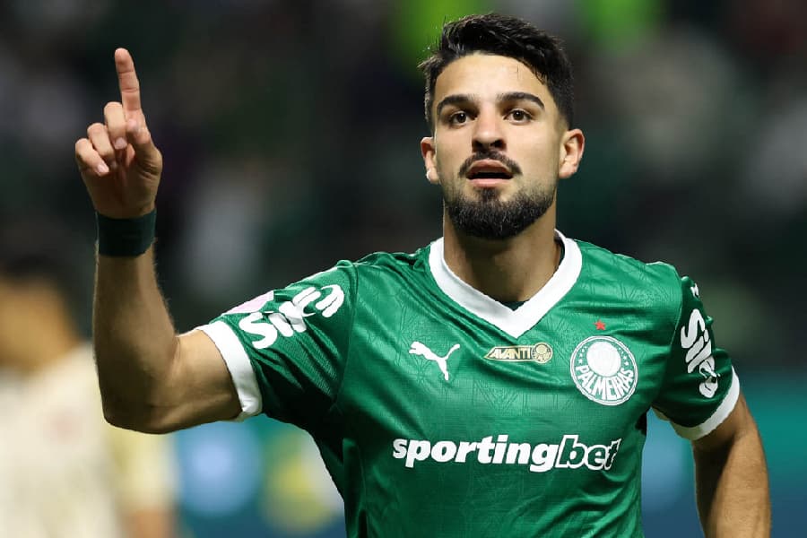 Flaco López marcou dois gols na vitória do Palmeiras - Cesar Greco/Divulgação/Palmeiras