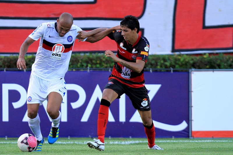 Souza, atacante do Bahia contra o Vitória - Felipe Oliveira / EC Bahia / Divulgação