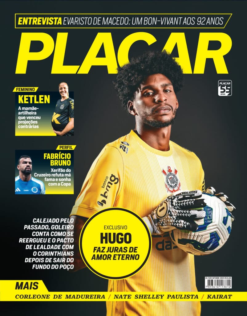 Hugo Souza, capa da edição de outubro de 2025 de Placar - Reprodução/Placar