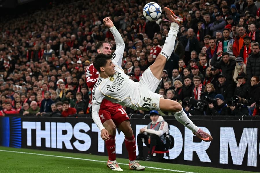 Liverpool x Real Madrid pela Champions League 2025/2026 - PAUL ELLIS /AFP