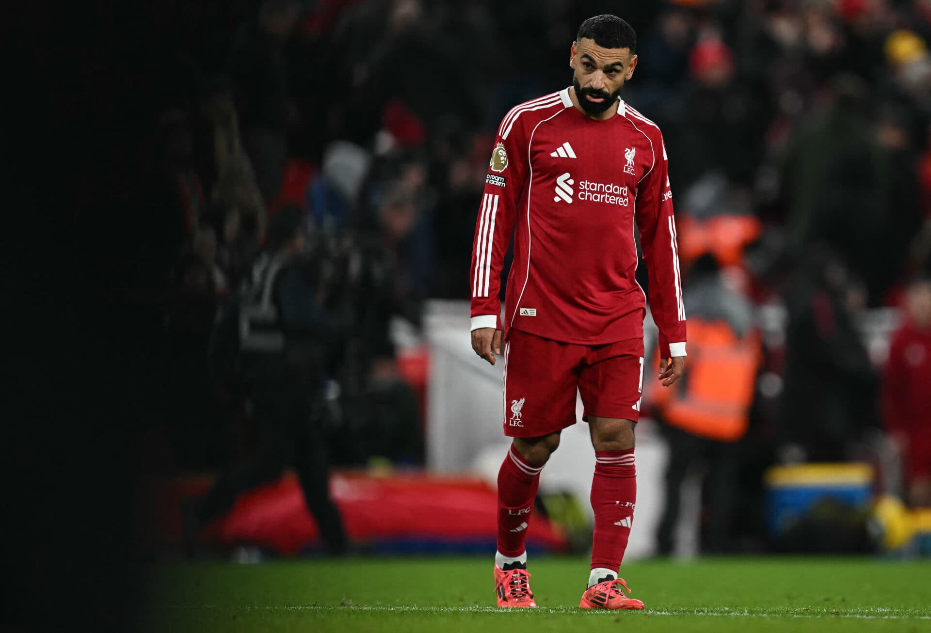 Salah perdeu espaço no Liverpool em má fase da equipe inglesa - Paul ELLIS / AFP
