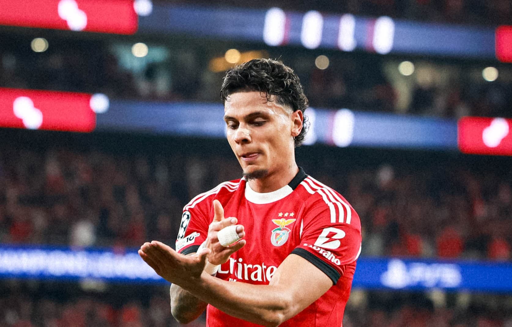Richard Ríos, volante do Benfica - Divulgação / Benfica