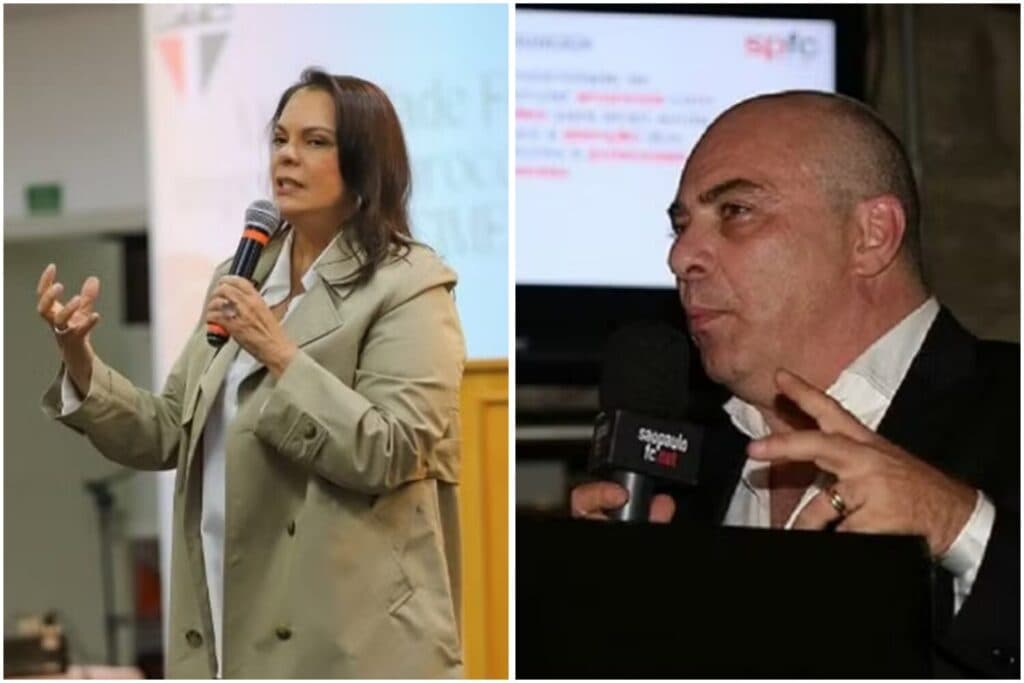 Mara Casares e Douglas Schwartzmann, diretores do São Paulo - Reprodução e Divulgação