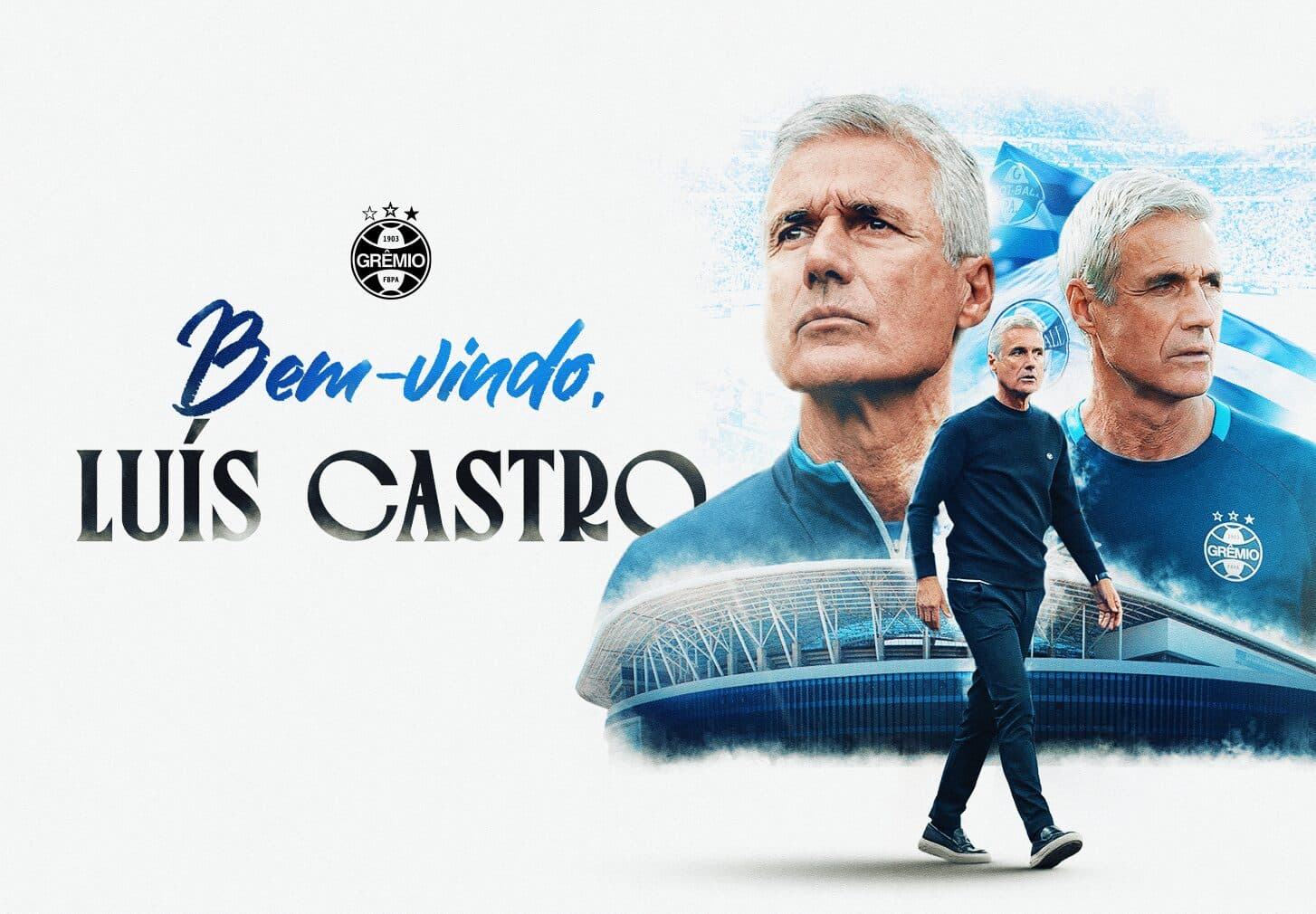 Luís Castro é o segundo técnico europeu da história do Grêmio
