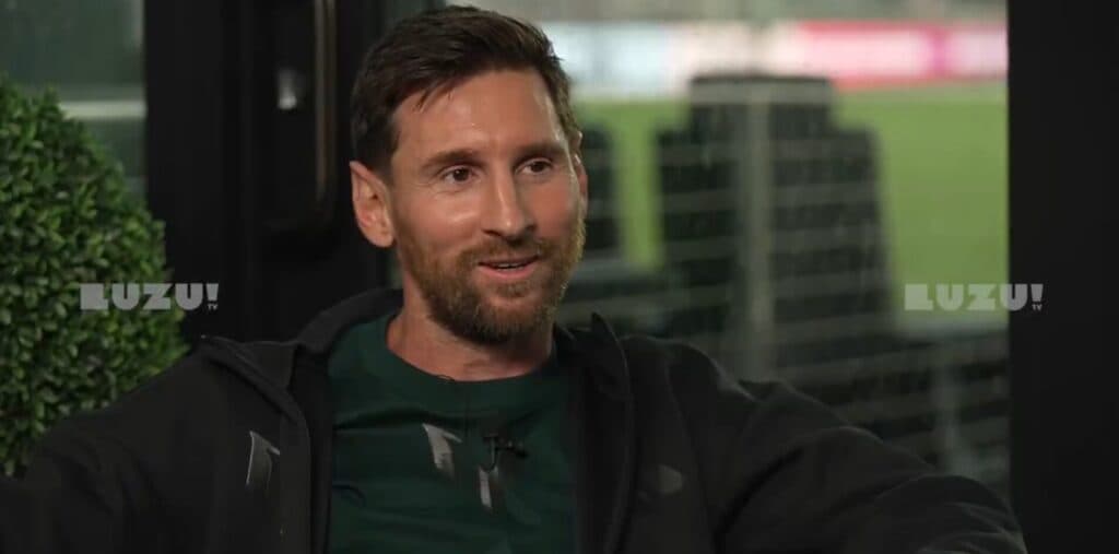 Lionel Messi em entrevista para uma TV da Argentina - Reprodução