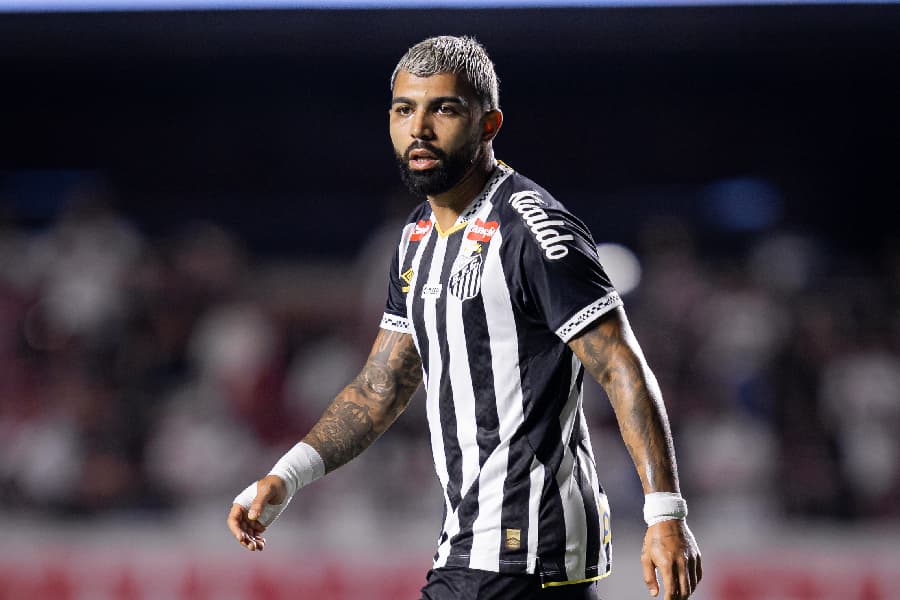 Gabigol passa em branco no clássico entre Santos x São Paulo pelo Paulistão - Raul Baretta/ Santos