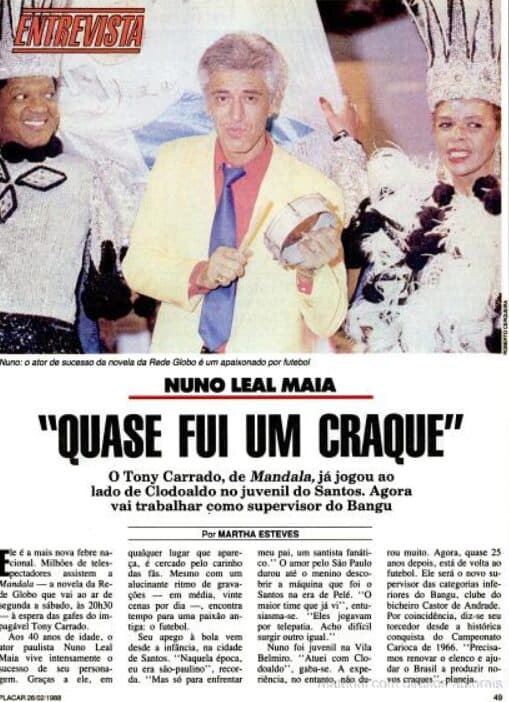 Nuno Leal Maia nas páginas de PLACAR - Acervo/PLACAR