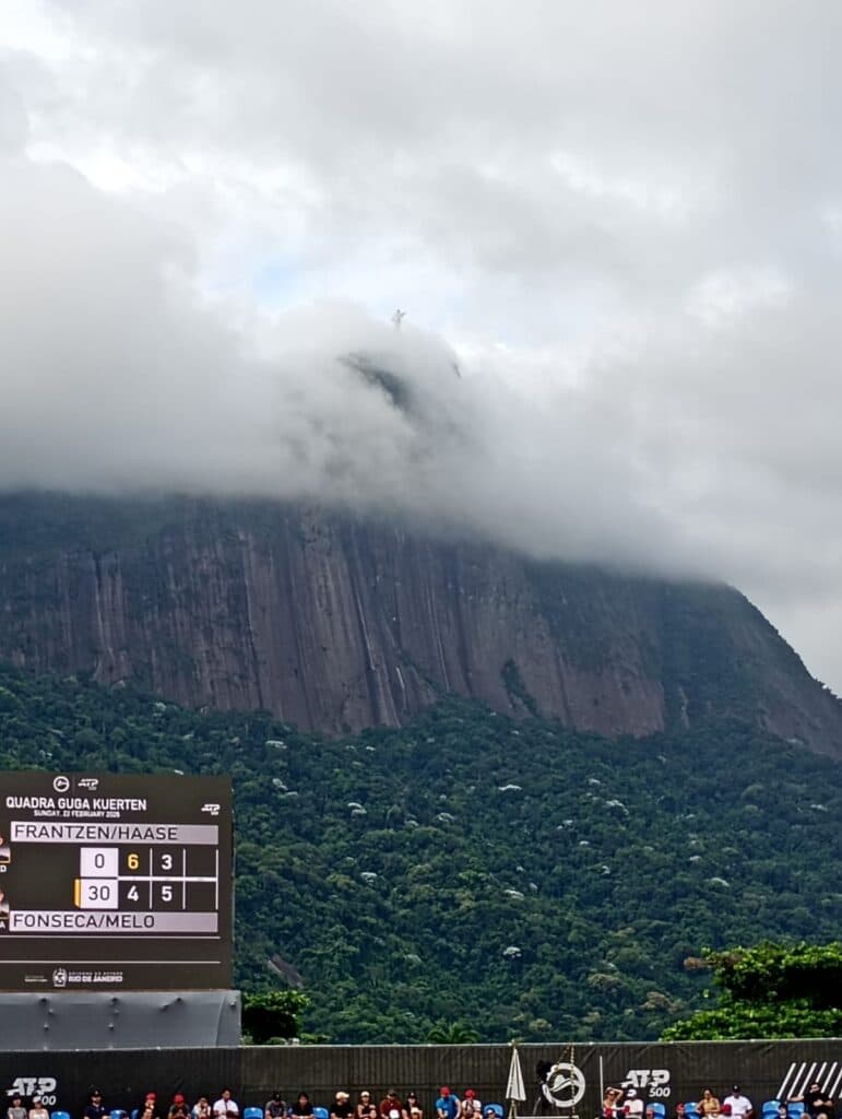 Vista para o Cristo Redentor das arquibancadas do Rio Open - Alex Braga/PLACAR