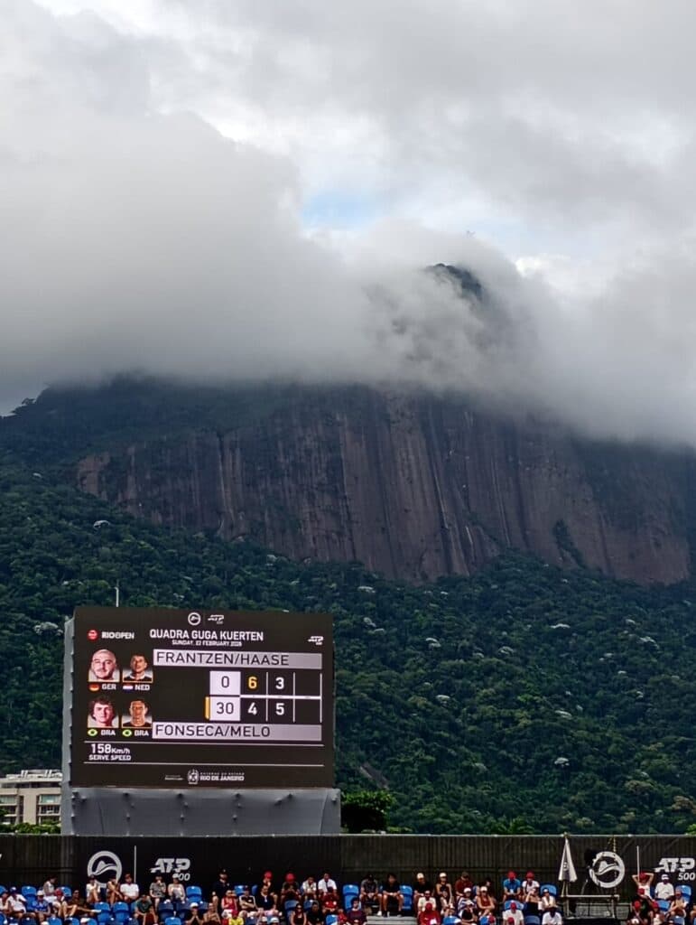 Vista para o Cristo Redentor das arquibancadas do Rio Open - Alex Braga/PLACAR