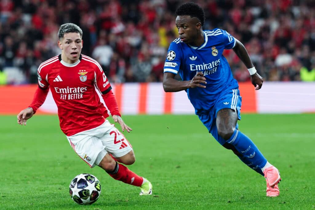 Prestianni nega racismo contra Vini Jr. e recebe apoio do Benfica