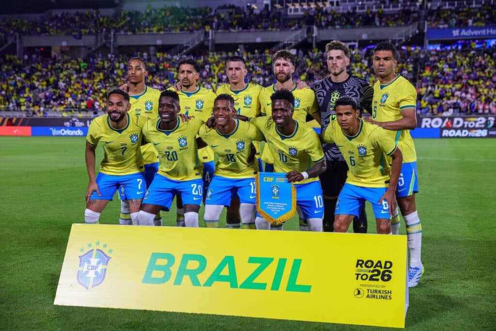 Seleção brasileira que venceu a Croácia em amitoso em Orlando - EFE/EPA/CRISTOBAL HERRERA-ULASHKEVICH