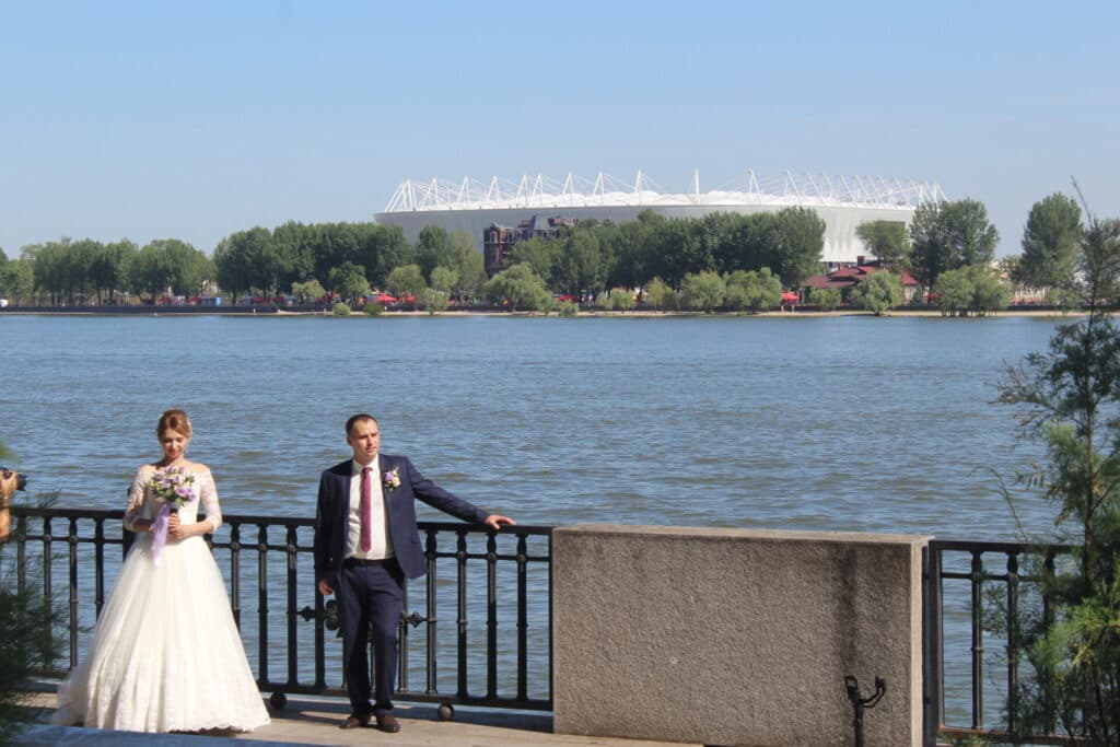 Casal em Rostov na Copa do Mundo de 2018 - Elcio Padovez/PLACAR