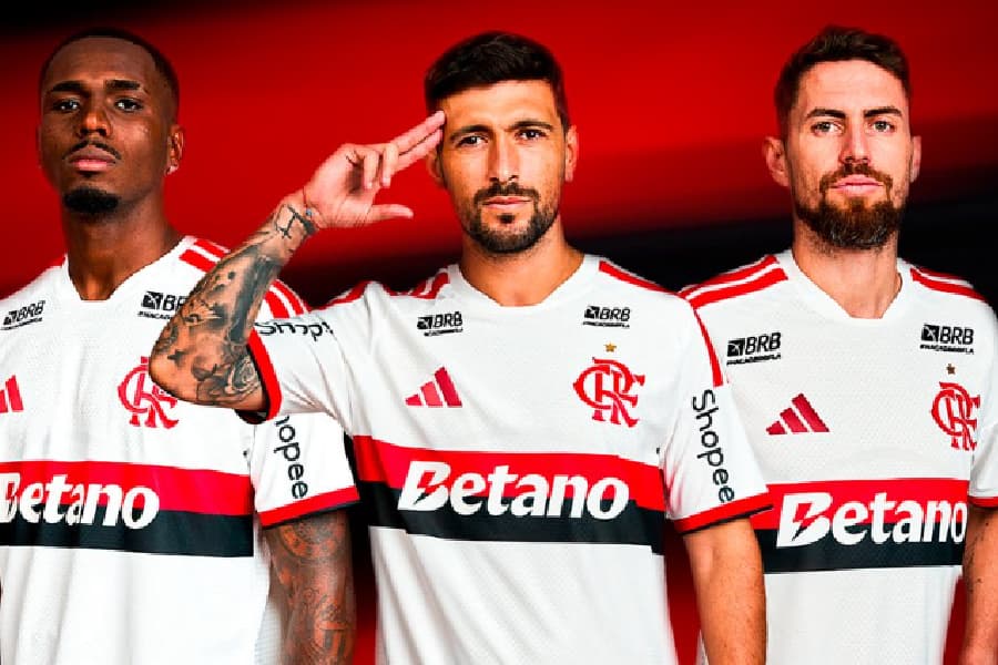Evertton Araújo, Arrascaeta e Jorginho, do Flamengo - Reprodução/@adidasbrasil