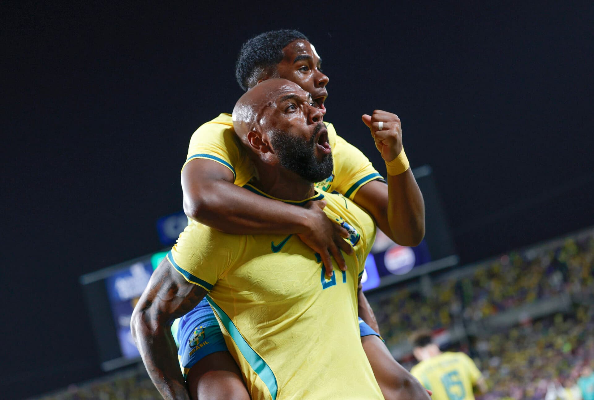 Endrick e Igor Thiago comemoram gol da virada; atuação pode colocá-los na Copa - Rafael Ribeiro/CBF